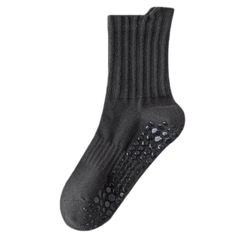 Socks Non slip Pilates Mid tube Adult Socks Fitness Running Socks Floor Socks Leisure Versatile(3 pairs)