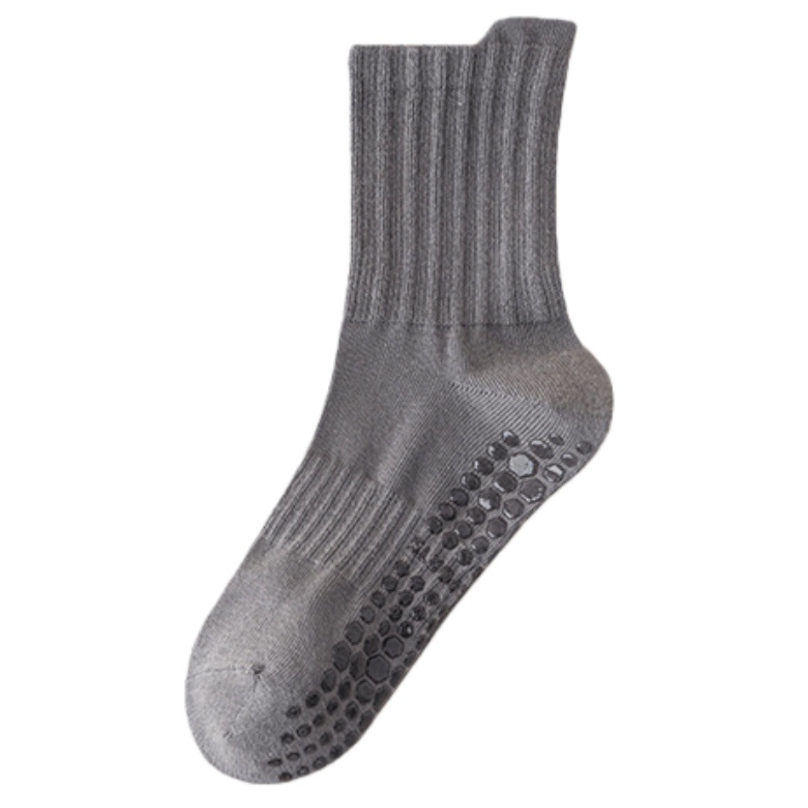 Socks Non slip Pilates Mid tube Adult Socks Fitness Running Socks Floor Socks Leisure Versatile(3 pairs)