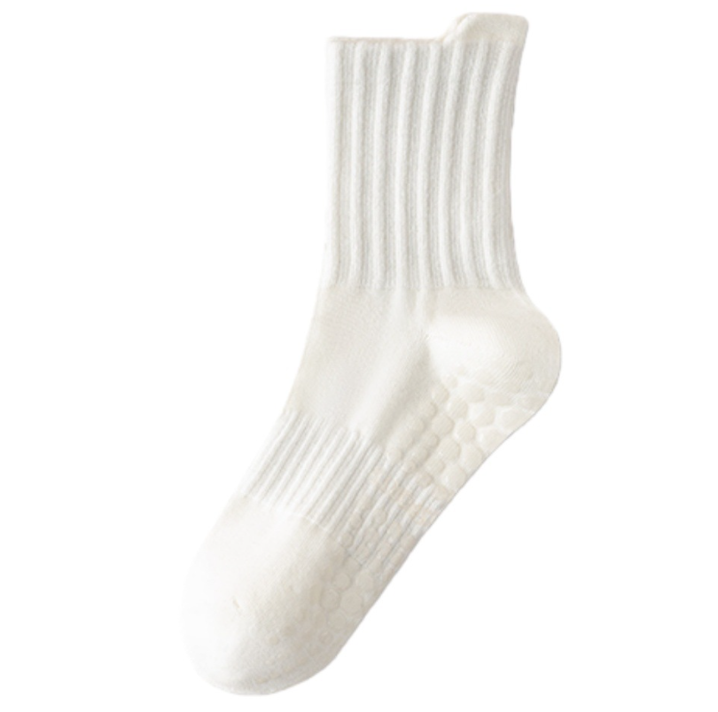 Socks Non slip Pilates Mid tube Adult Socks Fitness Running Socks Floor Socks Leisure Versatile(3 pairs)