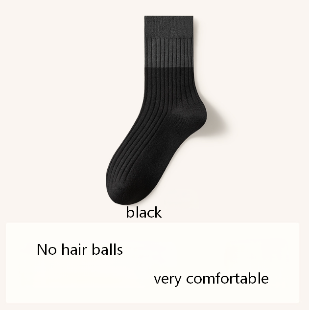 41.3% Merino wool socks men's autumn and winter warm mid tube socks 10A antibacterial and odor proof thick cashmere socks