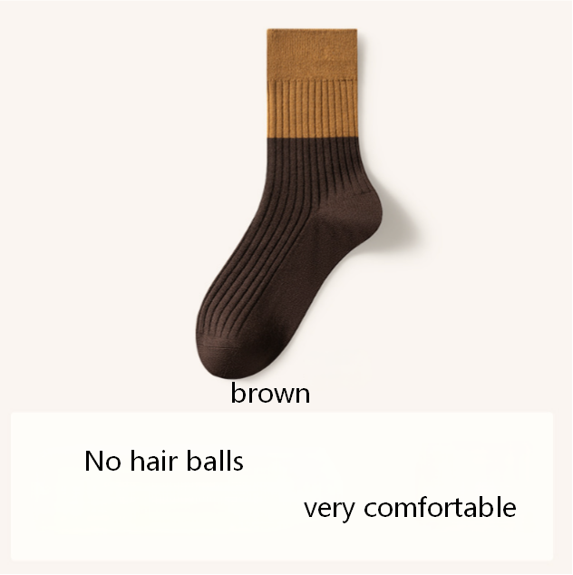 41.3% Merino wool socks men's autumn and winter warm mid tube socks 10A antibacterial and odor proof thick cashmere socks