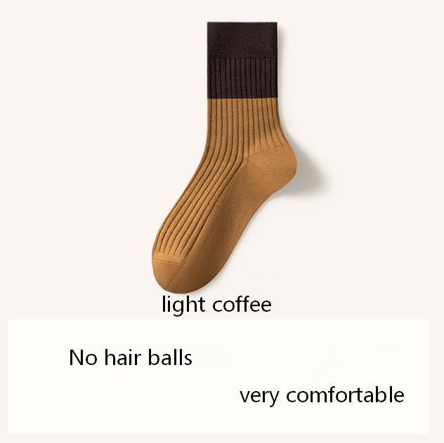 41.3% Merino wool socks men's autumn and winter warm mid tube socks 10A antibacterial and odor proof thick cashmere socks
