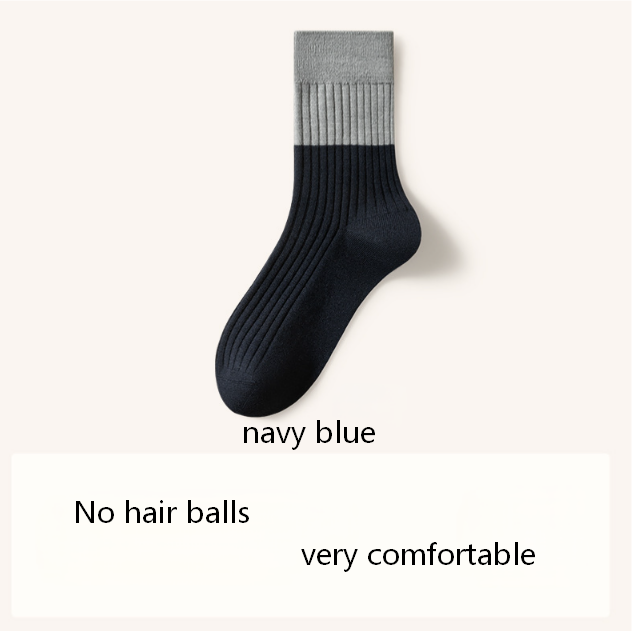41.3% Merino wool socks men's autumn and winter warm mid tube socks 10A antibacterial and odor proof thick cashmere socks