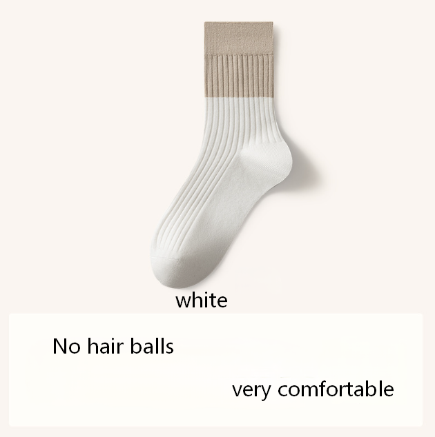41.3% Merino wool socks men's autumn and winter warm mid tube socks 10A antibacterial and odor proof thick cashmere socks