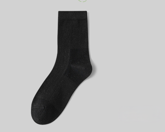 Men's wool socks, autumn and winter wool warm middle tube socks, antibacterial and deodorizing business warm and cold resistant medium and long tube socks（5 pairs)