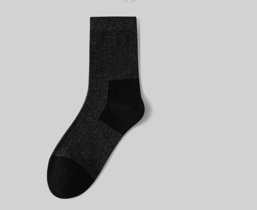 Men's wool socks, autumn and winter wool warm middle tube socks, antibacterial and deodorizing business warm and cold resistant medium and long tube socks（5 pairs)