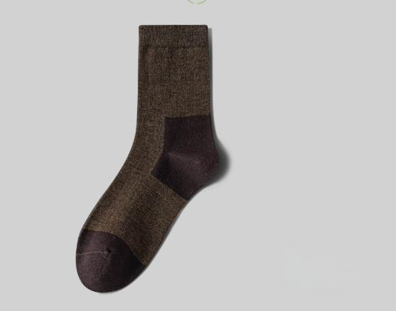 Men's wool socks, autumn and winter wool warm middle tube socks, antibacterial and deodorizing business warm and cold resistant medium and long tube socks（5 pairs)