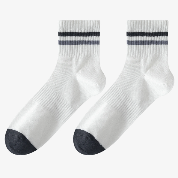 Socks Men's Large Size Winter Spring and Autumn Mid Tube Cotton Socks Anti odor and Sweating Sports Plus Size 43-50 Long Socks（5 pairs）