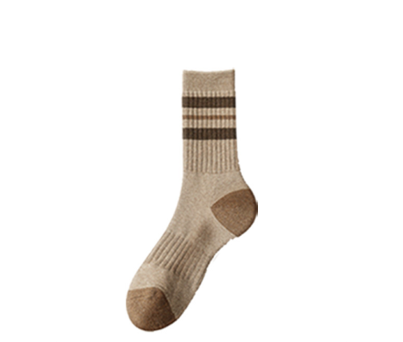 Men's Thickened Winter Cotton Socks with Anti-Slip, Breathable, Odor-Free, and Sweat-Absorbing Features - High-Cut Mid-Calf Socks for Fall and Winter Fashion(5 PAIRS)