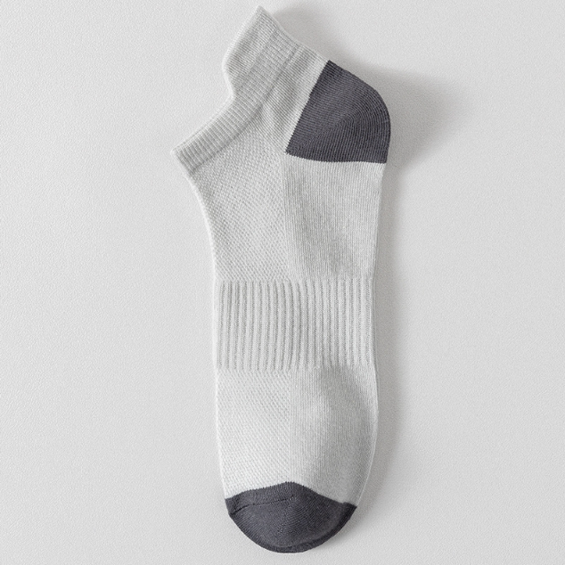 Socks Men's Large Summer Pure Short Tube Cotton Socks Youth Sports Anti Odor Plus Large Boat Socks(5 PAIRS)
