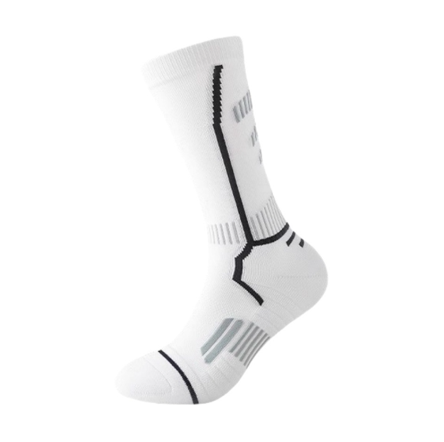 Elite basketball socks, men's football socks, long tube socks, over the knee men's thick towel bottom, professional anti slip pressure socks(3 PAIRS)