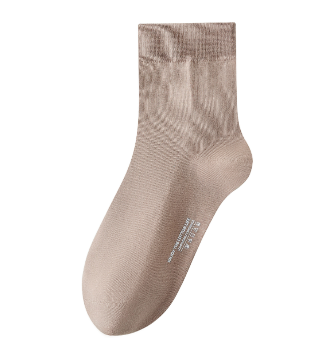 Socks men's pure cotton autumn and winter mid tube pure cotton antibacterial long socks autumn and winter warm cotton anti odor and sweat absorbing men's breathable cotton socks（5 PAIRS）
