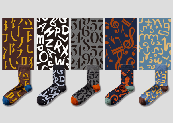 Socks Men's Trendy Mid Tube Four Seasons Fashion Trend Original Trendy Socks Men's and Women's Cartoon Color Creative Street Trendy Brand Cotton Socks