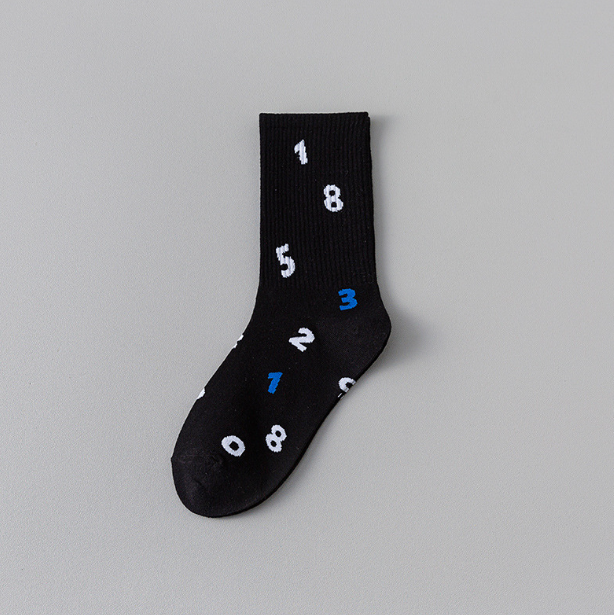 Basketball socks, summer sweat absorbing, men's and teenagers' pure cotton anti odor sports mid tube trendy socks(5 PAIRS）