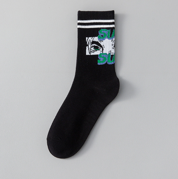 Basketball socks men's mid tube pure cotton sports junior high school trendy socks autumn and winter（5 PAIRS)