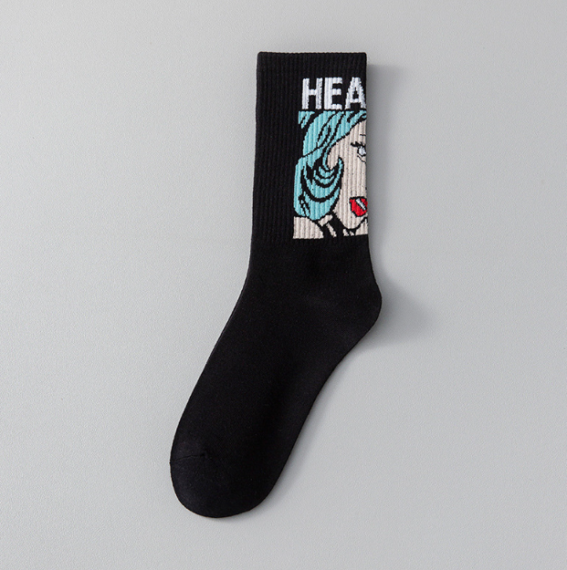 Basketball socks men's mid tube pure cotton sports junior high school trendy socks autumn and winter（5 PAIRS)