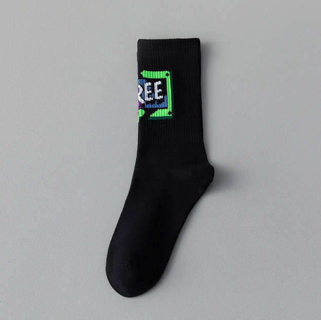 Basketball socks men's mid tube pure cotton sports junior high school trendy socks autumn and winter（5 PAIRS)