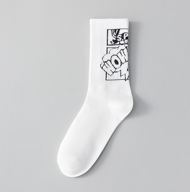 Basketball socks men's mid tube pure cotton sports junior high school trendy socks autumn and winter（5 PAIRS)