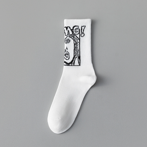 Basketball socks men's mid tube pure cotton sports junior high school trendy socks autumn and winter（5 PAIRS)