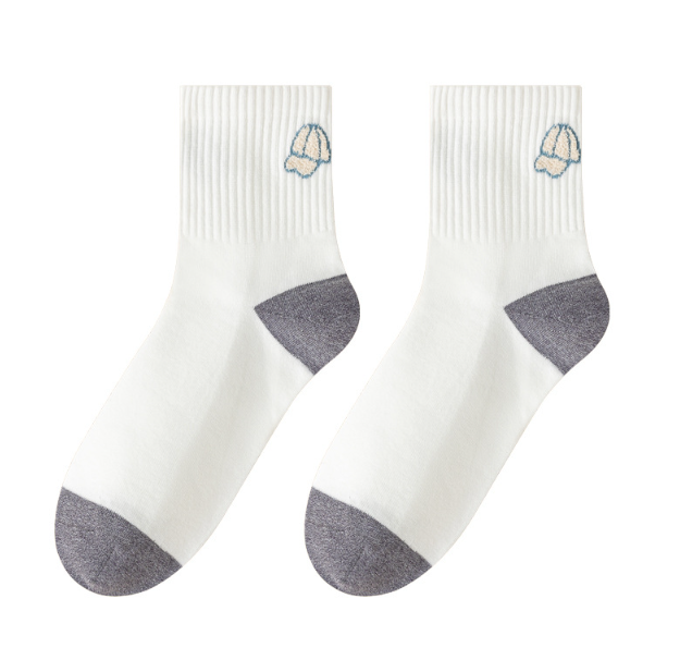 Men's thick socks for autumn and winter, pure cotton mid tube socks, anti odor and sweat absorbing, men's warm long socks, antibacterial all cotton boneless socks(5 PAIRS)