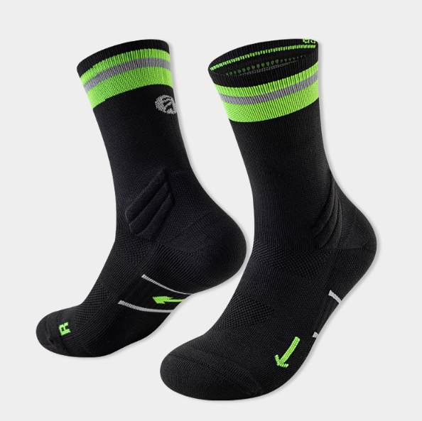 Professional marathon running socks, men's and women's mid length cycling socks, outdoor hiking and cross-country running sports socks（5 pairs）
