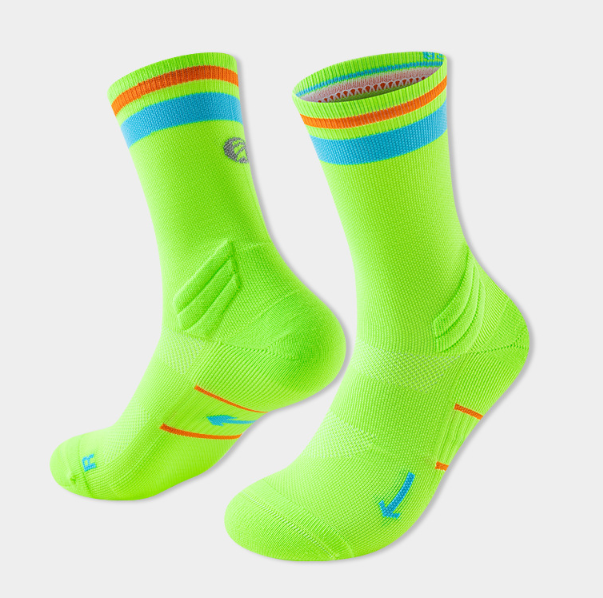 Professional marathon running socks, men's and women's mid length cycling socks, outdoor hiking and cross-country running sports socks（5 pairs）