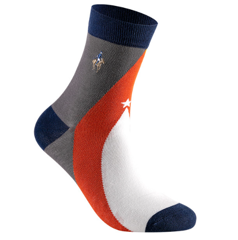 Men's mid tube trendy color blocked cotton socks for autumn and winter anti odor men's socks(5 pairs)