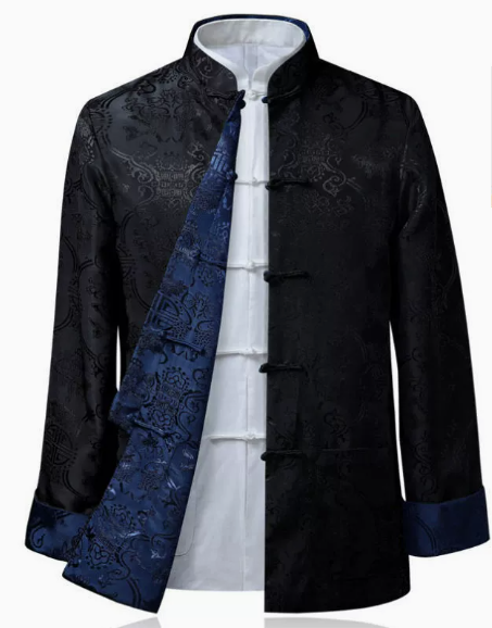 Spring and Autumn Tang style outerwear, men's casual jacket, dad's Hanfu, middle-aged and elderly people, double-sided wearing, ancient costume dress