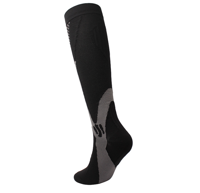 Men's pressure socks, running socks, football and cycling sports socks, professional anti slip and shock-absorbing high tube socks（3 pairs）