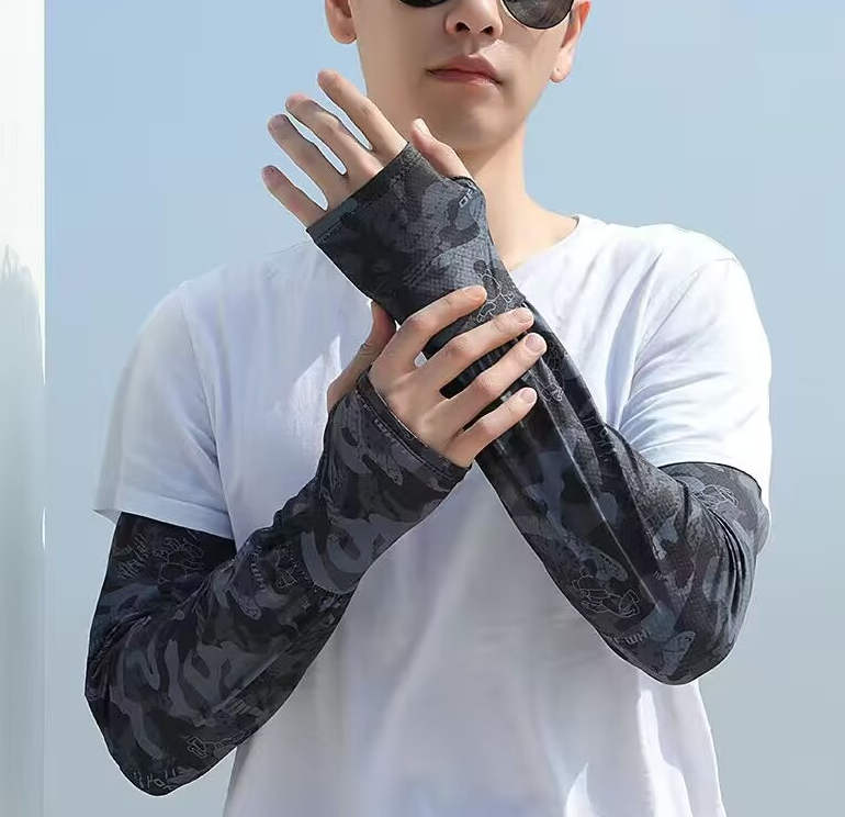 Men's sun protection sleeves, summer sports ice sleeves, loose and breathable outdoor cycling