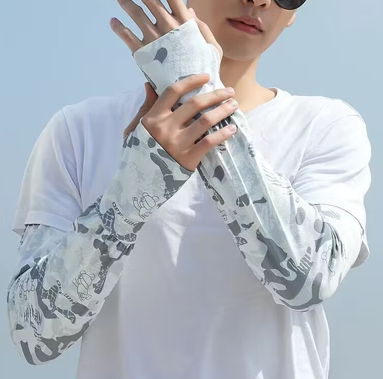Men's sun protection sleeves, summer sports ice sleeves, loose and breathable outdoor cycling