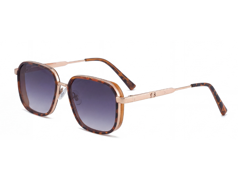 New European and American Fashion Box Sunglasses Men's Metal Legs Outdoor Versatile Sunscreen Sunglasses