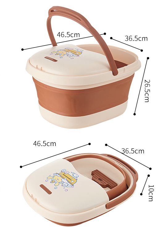 Foot bath bucket, multifunctional, portable, foldable, deep soaking foot bucket, household use