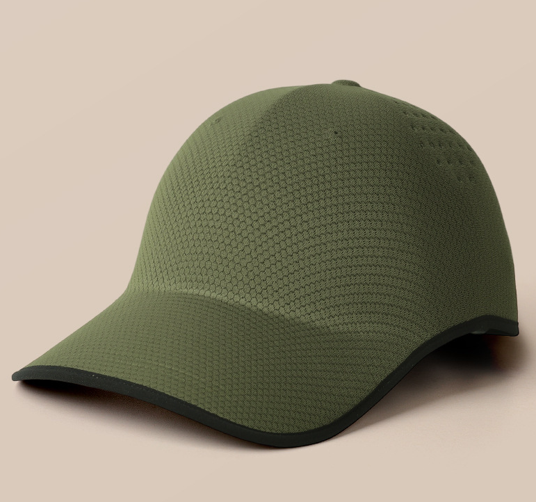 Quick-drying baseball cap with sun protection, simple and versatile, breathable perforated panel for men's outdoor sports