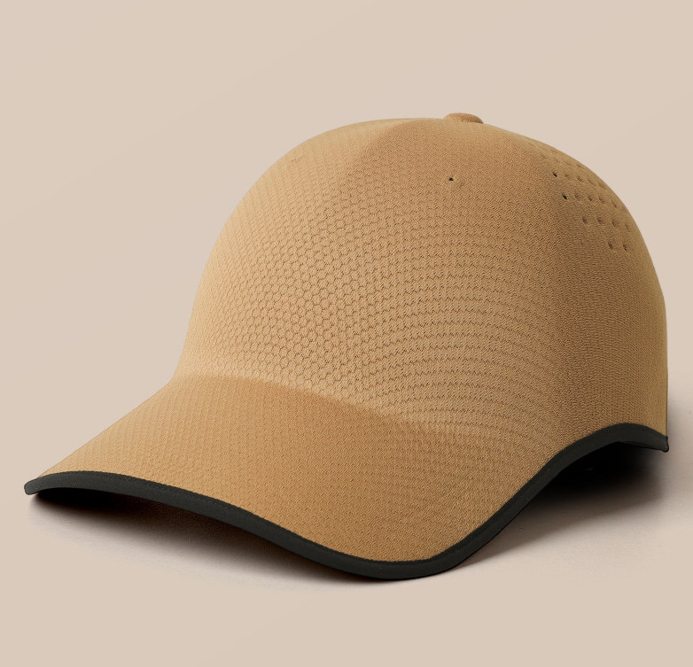 Quick-drying baseball cap with sun protection, simple and versatile, breathable perforated panel for men's outdoor sports