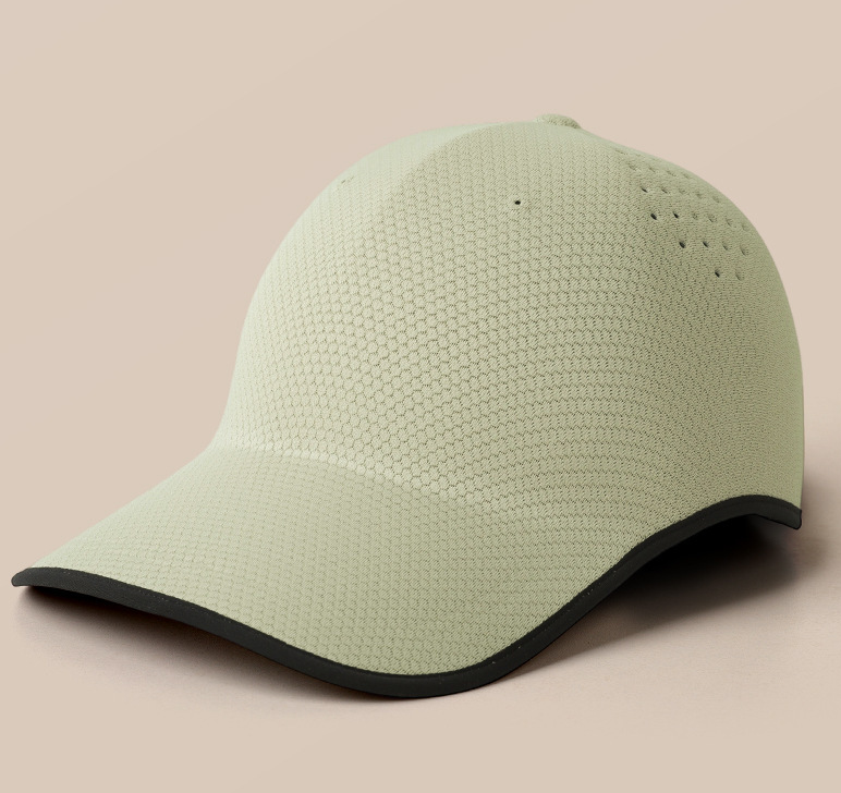 Quick-drying baseball cap with sun protection, simple and versatile, breathable perforated panel for men's outdoor sports