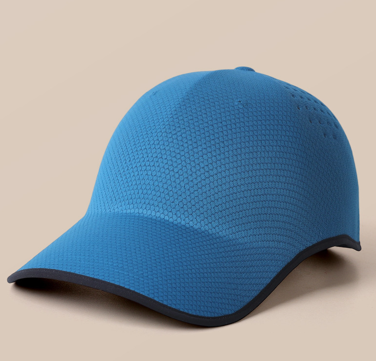Quick-drying baseball cap with sun protection, simple and versatile, breathable perforated panel for men's outdoor sports