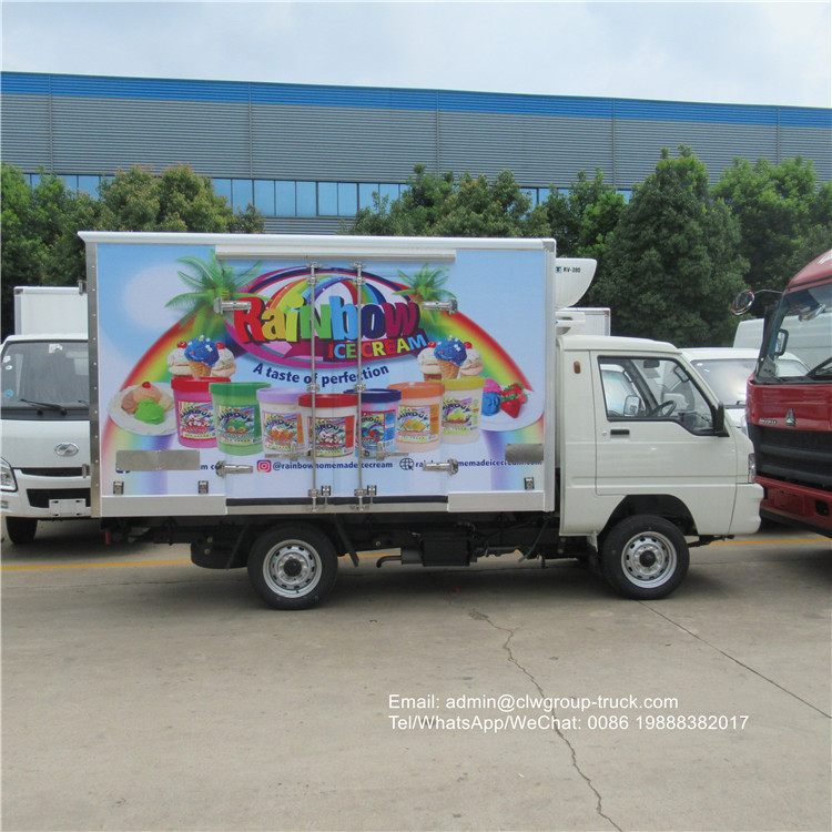 Foton right hand drive 1 ton refrigerated truck