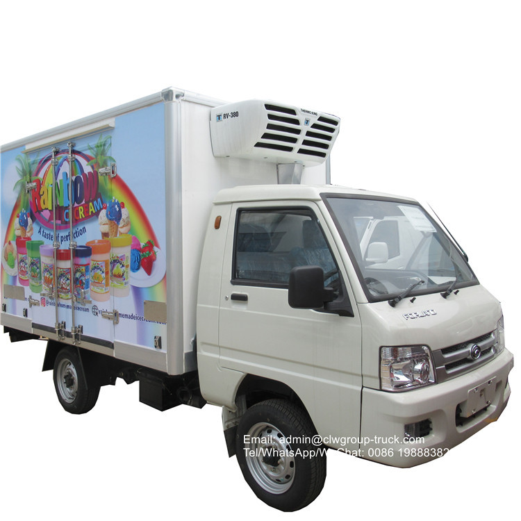 Foton right hand drive 1 ton refrigerated truck