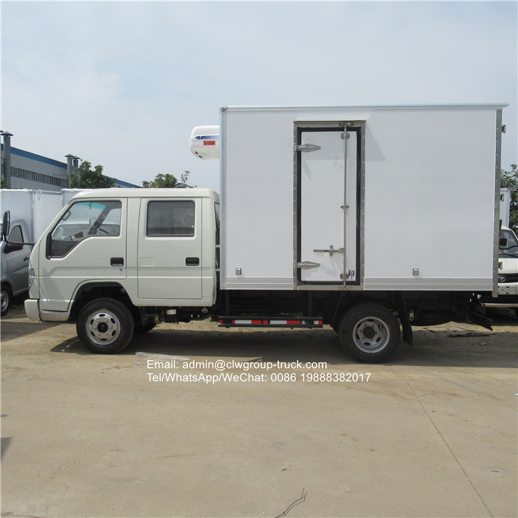 foton double cabin 3.5tons small reefer truck