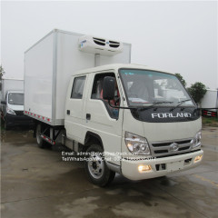 foton double cabin 3.5tons small reefer truck
