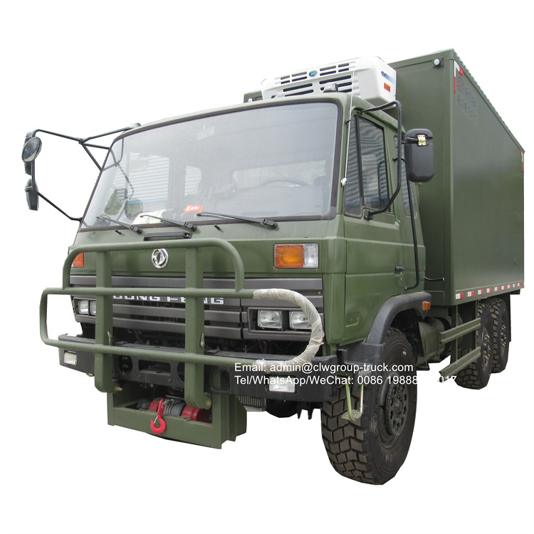 dongfeng 6x6 8tons box freezer truck refrigerator
