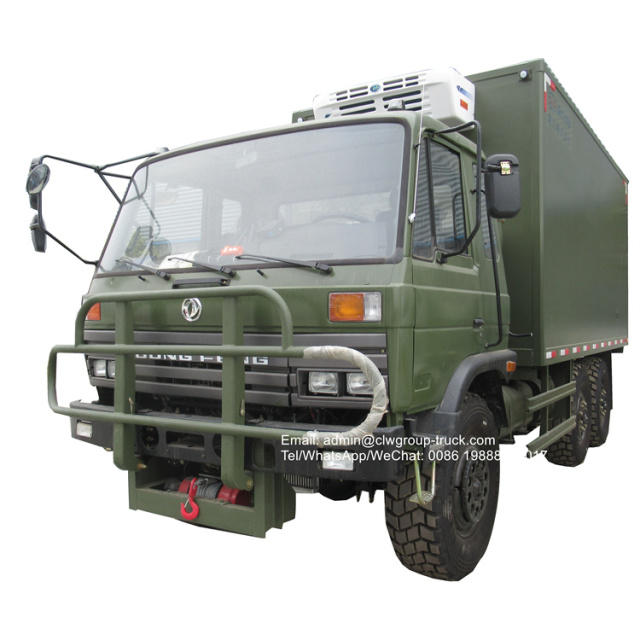dongfeng 6x6 8tons box freezer truck refrigerator