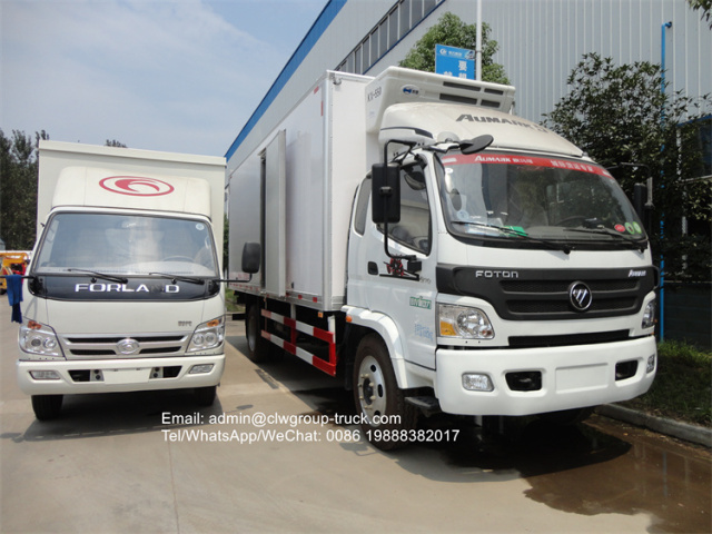 foton right hand drive 5 tons reefer truck
