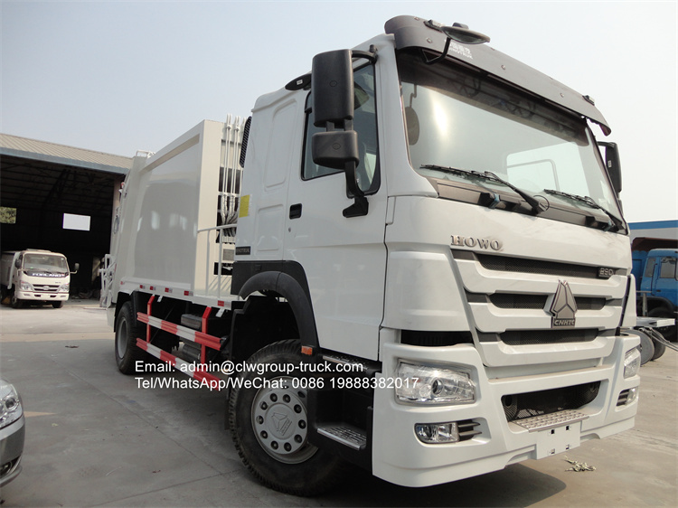 Sinotruk howo 266hp 290hp 14cbm 12cbm waste bin compactor