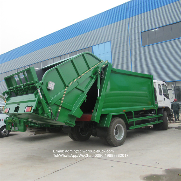 Isuzu 205hp 10m3 12m3 14m3 garbage compactor truck for sale