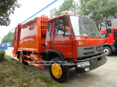 dongfeng 190hp 10tons rear loader garbage truck