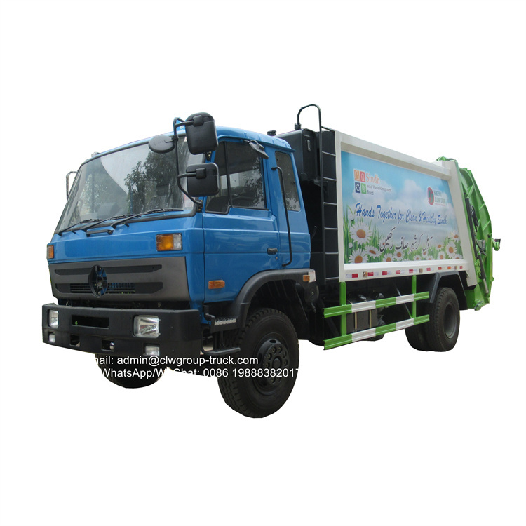 dongfeng 190hp 14m3 compressed garbage truck