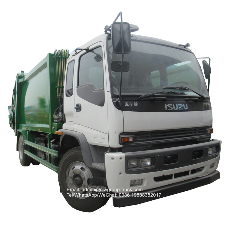 Isuzu 205hp 10m3 12m3 14m3 garbage compactor truck for sale