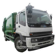 Isuzu 205hp 10m3 12m3 14m3 garbage compactor truck for sale